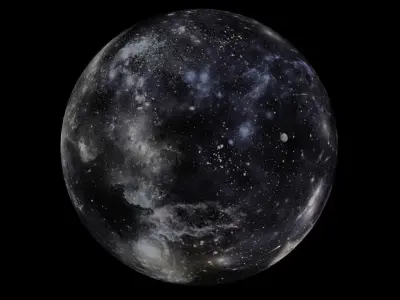 HDRI Panoramic Sky - 360 starfield - 02 Amazing cosmo Low-poly 3D model