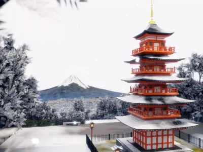 Arakurayama Sengen Park 3D model
