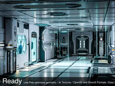 26 SciFi Props - GameReady Low-poly 3D model Low-poly 3D model