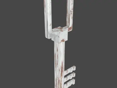 Old Key - Rusty Iron Material 2 Low-poly 3D model