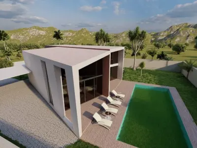 Casa Scene-villa-modern house 3D model