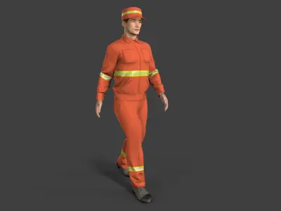 Street Cleaner Low-poly 3D model