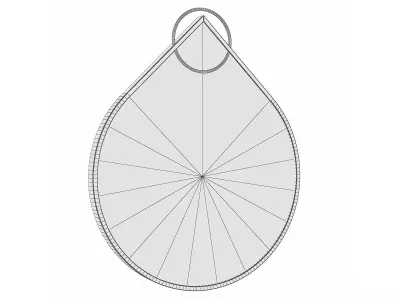 Mirror in a metal frame GZ-M1060 3D model