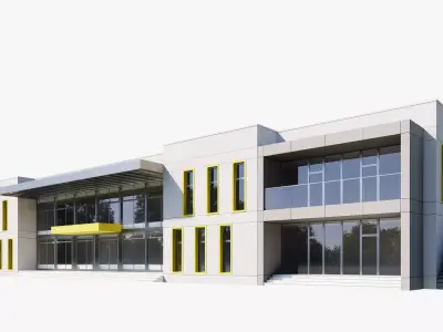 kindergarten Low-poly 3D model