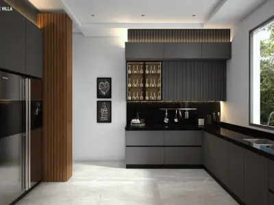 Kitchen interior 3D model 3D model lux  3D model