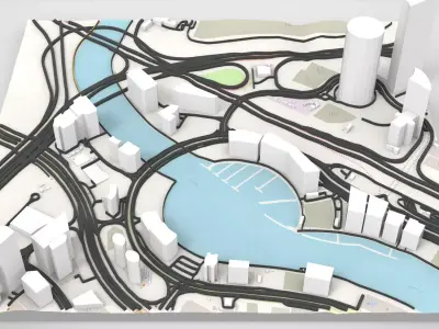 Business Bay Dubai United Arab Emirates 3D model purchase