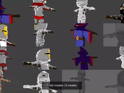 Chibi models 3D Model Pack