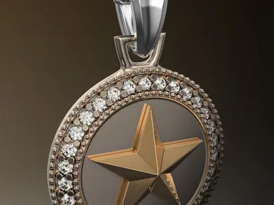 Star Medallion Pendant 3D print model