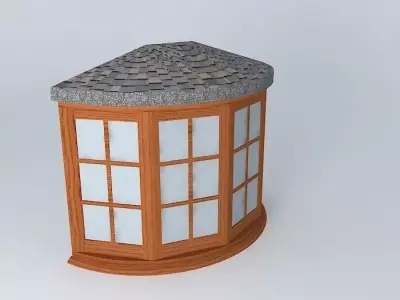 Oak window  Free 3D model