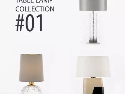 Table Lamp Collection 01 3D Model Pack