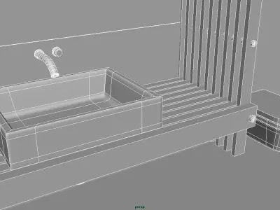 bathroom styl Low-poly 3D model
