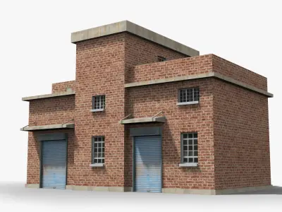 Factory xx11 Low-poly 3D model