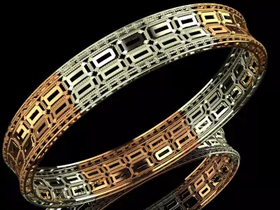 1113 The Tessellate Bangle 3D print model