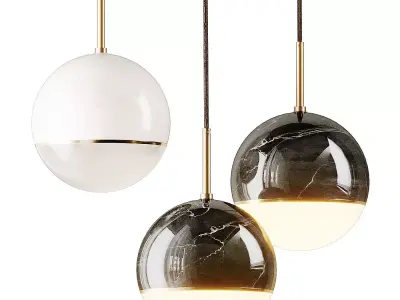 Globe Marble Lighting 3D model