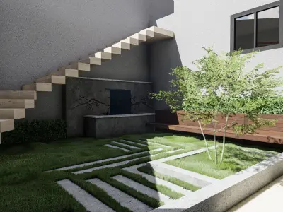 Small garden inside house sketchup model 3D model