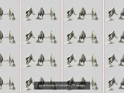 small bundle of monsters 3D Model Pack