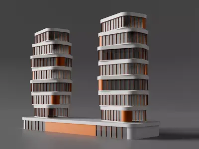 Architecture Project by Ramin Guseinov 99 Low-poly 3D model