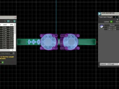 Solitaire Women Light Weight Round Stone Band Ring 3D print model