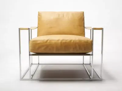 Sling Chair and Ottoman 3D model