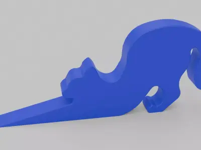 Door Stop Cat Shaped Charlie  Free 3D model