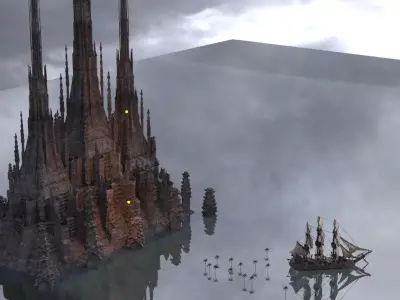 Dark Fantasy Gothic port simple 3D model