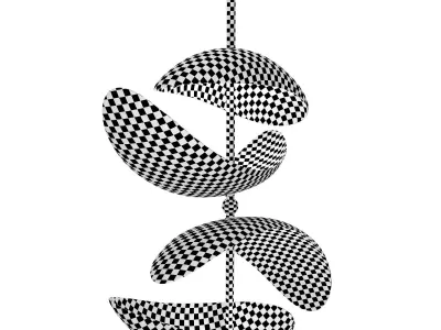 Selene Pendant Lamp 01 3D model