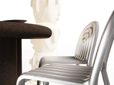 Cork Hydro Cloud Platter Tom Dixon Threebu totem light Slide set 3D model