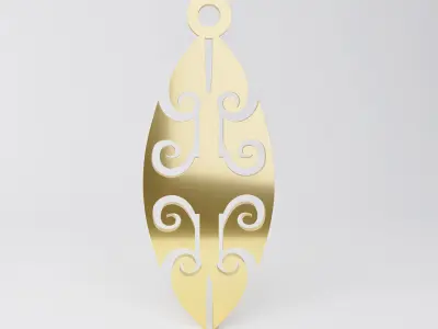 Maori pendant 7 3D print model