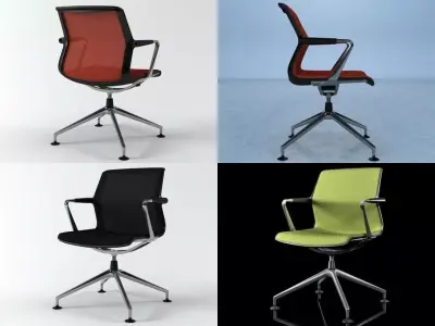 Unix chair 4-star base 3D model