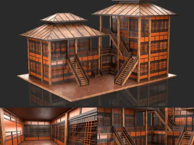 Medieval Fantasy Houses Collection 2 3D Model Pack