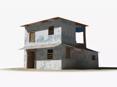 Slum x9 Low-poly 3D model