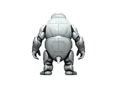 Manatee Cyborg Low-poly 3D model
