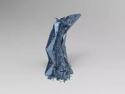 Hydra Claw sci fi rock 1 3D model