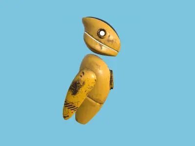 Flying Robot 07 Security - Character SciFi Design Low-poly 3D model