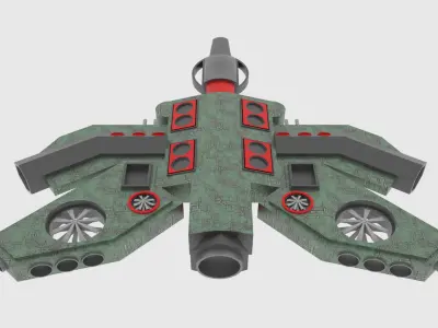 Cosmos 800-E Spaceship  Low-poly 3D model