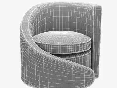 spiral lounge chair 3D model
