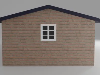 Garden House Low-poly 3D model