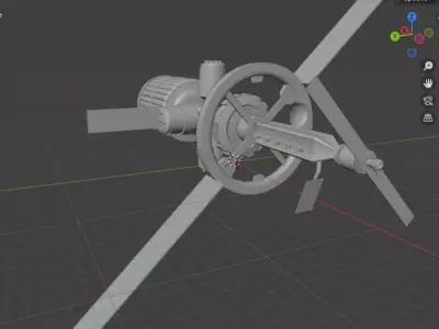 Futuristic  space craft 3d model for games 3D model