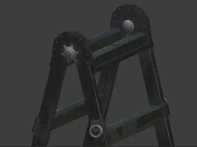 Step Ladder Low-poly 3D model 2