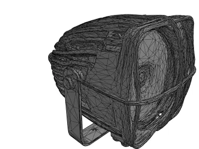 Rugged Industrial LED Floodlight Low-poly 3D model
