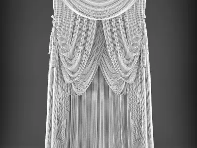 Curtain Low-poly 3D model 124