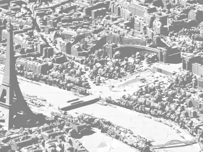 Paris City Center 3D model