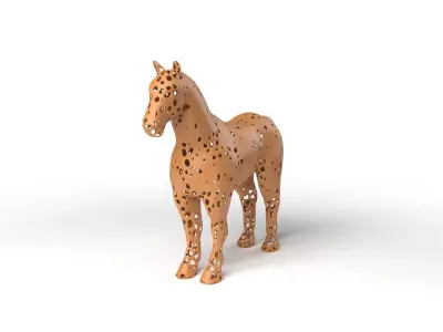 Horse Voronoi Low-poly 3D model