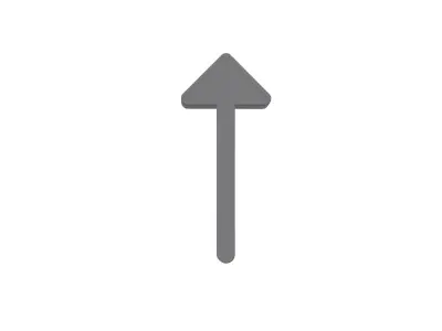 3d arrow alt up Low-poly 3D model