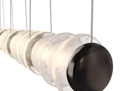 Cairn Linear LED Pendant light 3D model