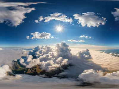 8K HDR Blue Sky White Clouds Backgrounds Pack 3D model