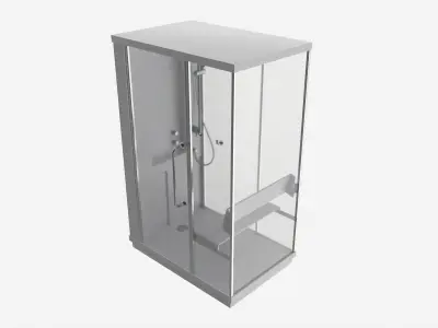 Shower-steam Two People Cabin 3D model