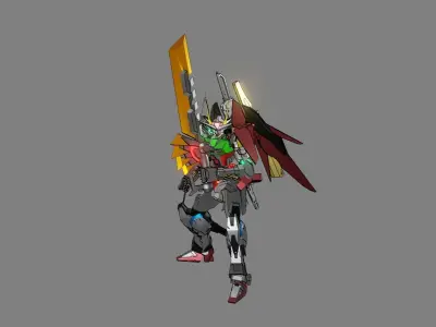 Attacker Gundam B 5 3D model