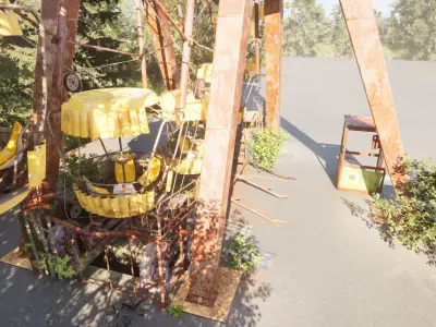 Pripyat Ferris Wheel 3D model Low-poly 3D model