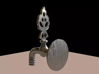 Ottoman fountain tap 3D model